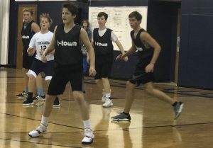 Jackson playing basketball