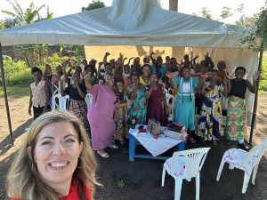 Charli with Women in Business in Uganda
