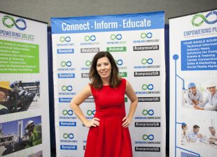 Charli with Connect Inform and Educate Banner